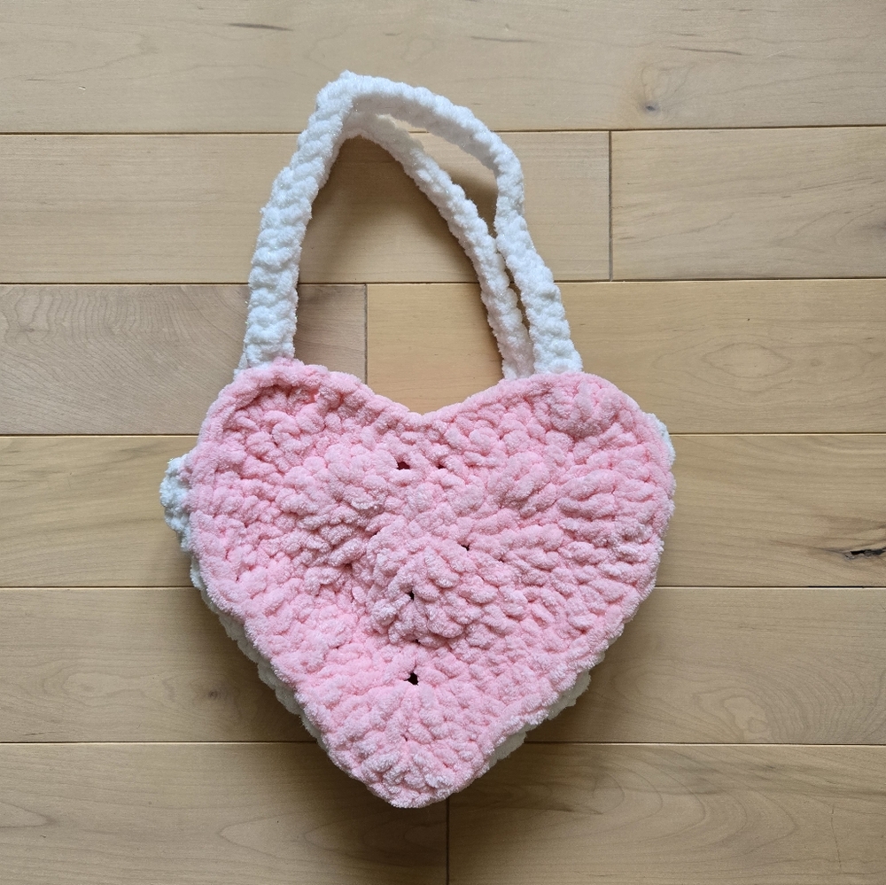 Crochet Heart Shaped Purse